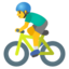 MAN BIKING emoji in Google's design style - Unicode 1F6B4-200D-2642-FE0F