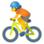 BICYCLIST emoji in Google's design style - Unicode 1F6B4