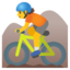 MOUNTAIN BICYCLIST emoji in Google's design style - Unicode 1F6B5