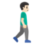 MAN WALKING FACING RIGHT emoji with light skin tone skin tone