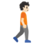 PERSON WALKING FACING RIGHT emoji with light skin tone skin tone