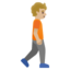 PERSON WALKING FACING RIGHT emoji with medium-light skin tone skin tone