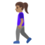 WOMAN WALKING emoji with medium skin tone skin tone