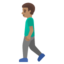 MAN WALKING emoji with medium skin tone skin tone