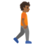 PERSON WALKING FACING RIGHT emoji with medium-dark skin tone skin tone