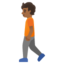 PEDESTRIAN emoji with medium-dark skin tone skin tone