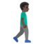 MAN WALKING FACING RIGHT emoji with dark skin tone skin tone