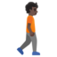 PERSON WALKING FACING RIGHT emoji with dark skin tone skin tone