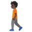 PEDESTRIAN emoji with dark skin tone skin tone