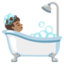 BATH emoji with medium skin tone skin tone