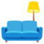 COUCH AND LAMP emoji in Google's design style - Unicode 1F6CB-FE0F