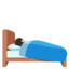 SLEEPING ACCOMMODATION emoji with light skin tone skin tone