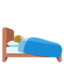 SLEEPING ACCOMMODATION emoji with medium-light skin tone skin tone