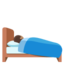 SLEEPING ACCOMMODATION emoji with medium skin tone skin tone