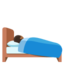 SLEEPING ACCOMMODATION emoji with medium-dark skin tone skin tone