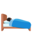 SLEEPING ACCOMMODATION emoji with dark skin tone skin tone