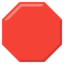 OCTAGONAL SIGN emoji in Google's design style - Unicode 1F6D1