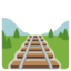 RAILWAY TRACK emoji in Google's design style - Unicode 1F6E4-FE0F