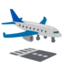 AIRPLANE ARRIVING emoji in Google's design style - Unicode 1F6EC