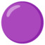 LARGE PURPLE CIRCLE emoji in Google's design style - Unicode 1F7E3