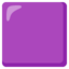 LARGE PURPLE SQUARE emoji in Google's design style - Unicode 1F7EA