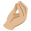 PINCHED FINGERS emoji with medium-light skin tone skin tone