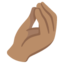 PINCHED FINGERS emoji with medium skin tone skin tone