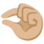 PINCHING HAND emoji with medium-light skin tone skin tone