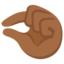 PINCHING HAND emoji with medium-dark skin tone skin tone