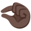 PINCHING HAND emoji with dark skin tone skin tone