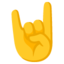 SIGN OF THE HORNS emoji in Google's design style - Unicode 1F918