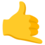 CALL ME HAND emoji in Google's design style - Unicode 1F919