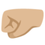 LEFT-FACING FIST emoji with medium-light skin tone skin tone