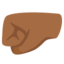 LEFT-FACING FIST emoji with medium-dark skin tone skin tone