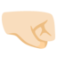 RIGHT-FACING FIST emoji with light skin tone skin tone