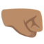 RIGHT-FACING FIST emoji with medium skin tone skin tone