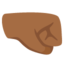 RIGHT-FACING FIST emoji with medium-dark skin tone skin tone