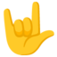 I LOVE YOU HAND SIGN emoji in Google's design style - Unicode 1F91F