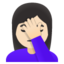 WOMAN FACEPALMING emoji with light skin tone skin tone