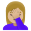 WOMAN FACEPALMING emoji with medium-light skin tone skin tone