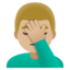 MAN FACEPALMING emoji with medium-light skin tone skin tone