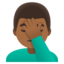 MAN FACEPALMING emoji with medium-dark skin tone skin tone