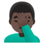 MAN FACEPALMING emoji with dark skin tone skin tone