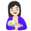 BREAST-FEEDING emoji with light skin tone skin tone