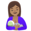 BREAST-FEEDING emoji with medium skin tone skin tone