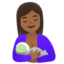 BREAST-FEEDING emoji with medium-dark skin tone skin tone