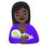 BREAST-FEEDING emoji with dark skin tone skin tone