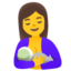 BREAST-FEEDING emoji in Google's design style - Unicode 1F931