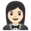 WOMAN IN TUXEDO emoji with light skin tone skin tone