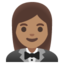 WOMAN IN TUXEDO emoji with medium skin tone skin tone